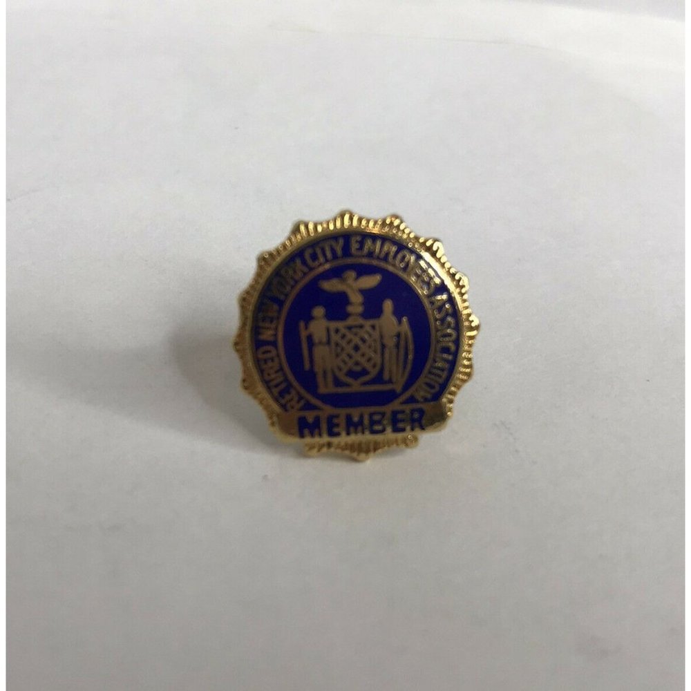 Vintage Retired New York City Employees Association Member Pin Lapel Hat Pin